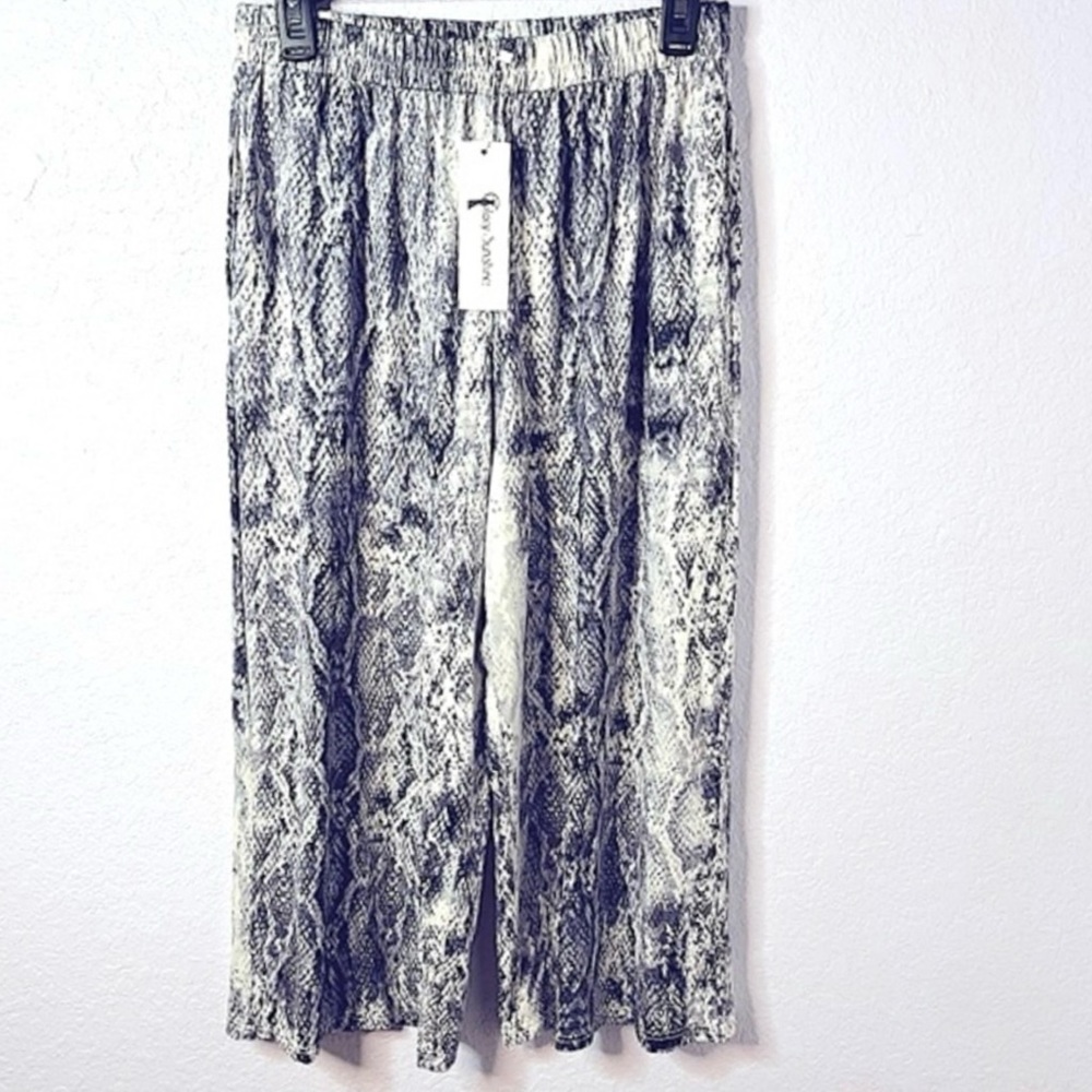 Glory Sunshine Women's Elastic Waist Palazzo Casual Wide Leg Pants Pockets L.NEW